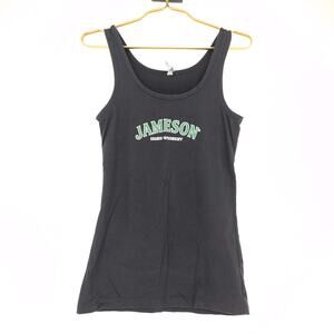 Jameson Irish Whiskey Black and Green Graphic Women's Tank Top T-Shirt - Size M